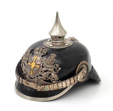 Germania, (Baviera) ultimo quarto XIX sec,   Pickelhaube da sottufficiale della riserva del genio