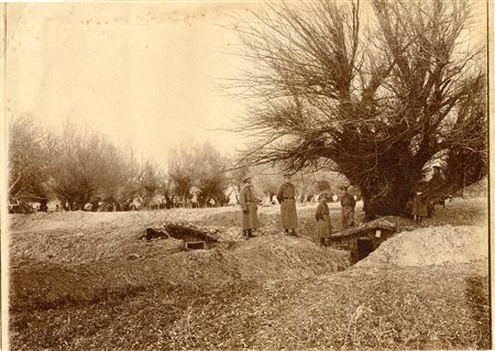 Soldati e trincee, Bulgaria 1900 circa