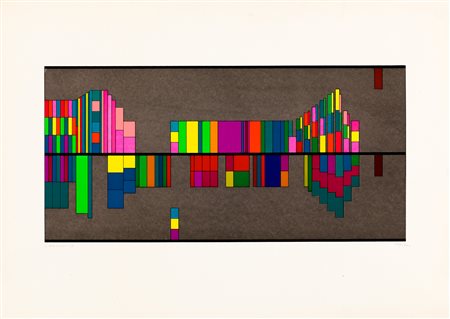 LUIGI VERONESI (1908-1998) - Visualizzazione cromatica da 'Gavotta' di Luciano Berio. Misure 27 alla fine, 1977