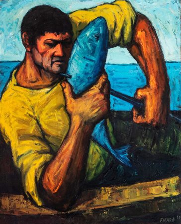 Franz Ficara (Reggio Calabria 1926-Milano 1994)  - Pescatore, 1959