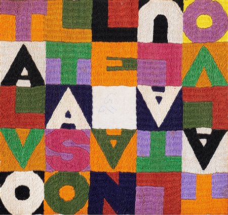 Alighiero Boetti (Torino 1940-Roma 1994)  - Talvolta sole, talvolta luna, 1988