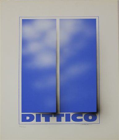 ANTONIO CARENA (RIVOLI 1925- 2010) Dittico Opera grafica Dim. 70x50 Esemplare...