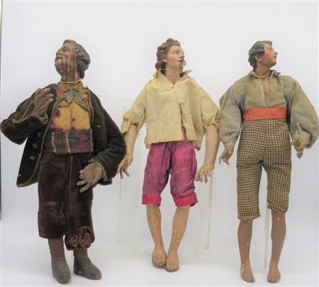 Tre figure del presepe Napoletano - Three figures of the Neapolitan nativity scene