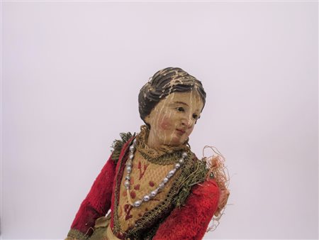 Coppia di figure del presepe Napoletano . A pair of figures of the Neapolitan nativity scene