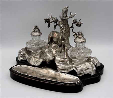 Calamaio in argento -  A silver inkstand