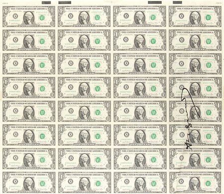 ANDY WARHOL<br>Pittsburgh, 1928 - New York, 1987 - 32 Times One Dollar Bill