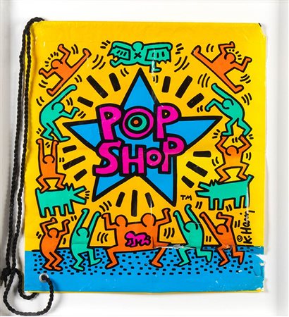 KEITH HARING<br>Pennsylvania, 1958 - New York, 1990 - Pop Shop Bag, 1986
