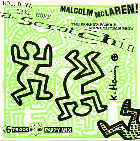 KEITH HARING<br>Reading, 1958 - New York, 1990 - Cover dell’Album “Scratchin’” di Malcolm McLaren, 1984
