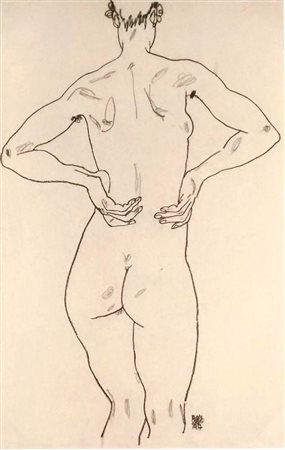 AFTER EGON SCHIELE - Nudo femminile, 1990