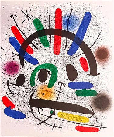 JOAN  MIRÓ - Miró Lithograph I - Plate II, 1972