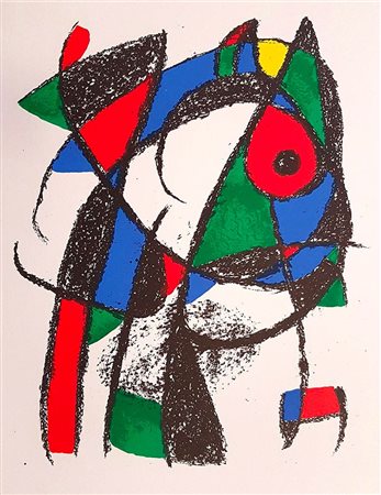 JOAN  MIRÓ - Miró Lithographe II - Plate I, 1975