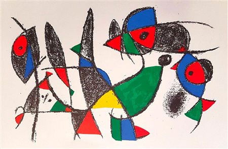JOAN  MIRÓ - Miró Lithographe II - Plate IX , 1975