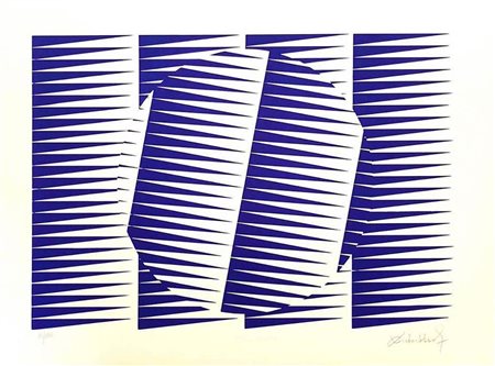 Victor Debach - Blue Composition, 1970