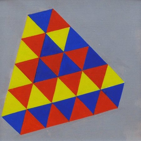 JOEL STEIN 1926 - 2012 " Variation con rosso ", 2008 Acrilico su tela, cm. 20...