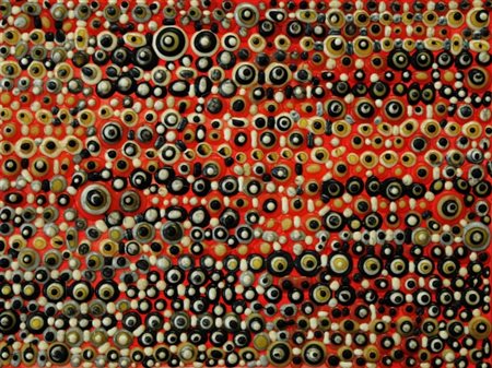 DAVIDE NIDO 1966 " Pillolo ", 2001 Colle termofusibili su tela, cm. 30 x 40...