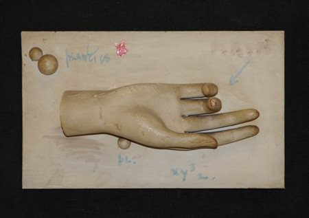 PAUL VAN HOEYDONCK 1925 " La main longue ", 1964 Assemblaggio e pittura su...
