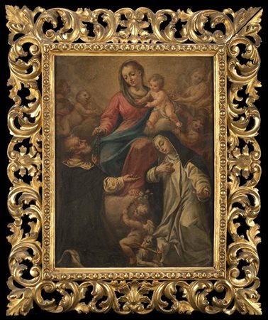 Scuola emiliana del secolo XVIII

Madonna del rosario con San Domenico e Santa