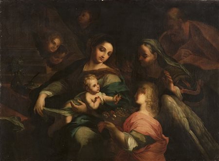 Scuola italiana del secolo XVIII

Sacra Famiglia con Santa Elisabetta e un ange