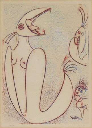 Max Ernst Da „La Saint-Charlemagne“, 1976; Litografia a col., 36,5 x 26,2 cm...