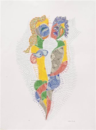 Rafal Alberti Senza titolo, 1977;Litografia a col., 79,5 x 59,5 cm Firma,...