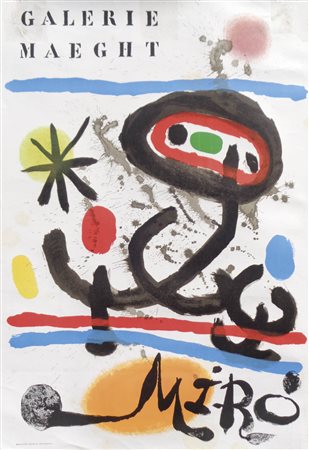 Joan Miro Manifesto Galerie Maeght; Litografia a col., 43,5 x 63,2 cm, Maeght...