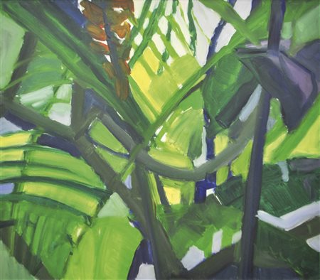 Susanne Loewit (* Reith bei Brixlegg 1959) Verde giungla, 2000;Olio su tela,...