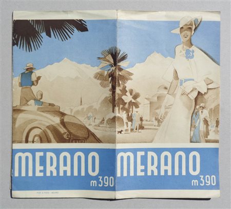 Franz Lenhart (Bad Häring 1898 – Meran Merano 1992) 3 depliant “Merano”, Anni...