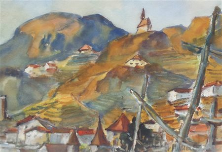 Hubert Mumelter (Bozen/Bolzano 1896 – 1981) St. Maddalena;Acquerello, 32 x...
