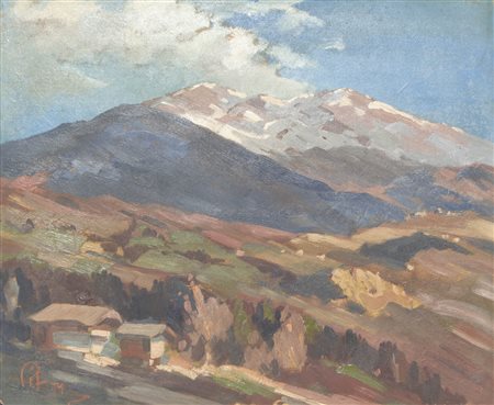 Hermann Josef Pitscheider (* Brixen/Bressanone 1923) Paesaggio montano presso...
