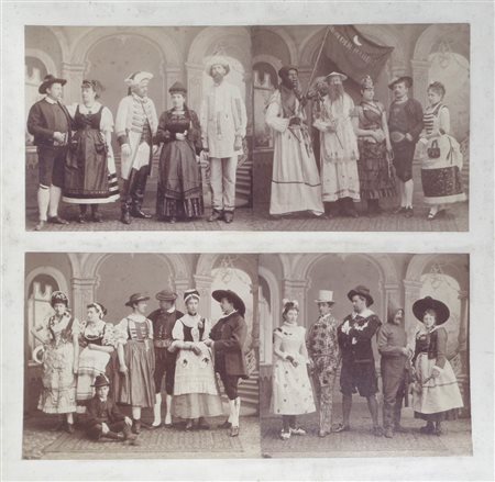 Anonym um 1900 Personaggi in costume carnevalesco, probabilmente Bolzano o...