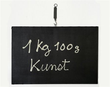 Ben Vautier (Napoli, 1935) 1 Kg 100g Kunst, 1986 Acrilico su tela con presa...