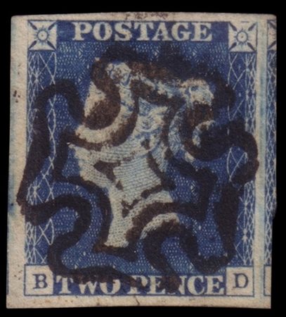 GREAT BRITAIN 1840
2d. blue "Penny blue" (B-D)

Provenienza
Collezione "Nimue"