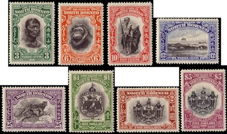 NORTH BORNEO 1931
"50th Anniversary of British North Borneo". Complete set of 8