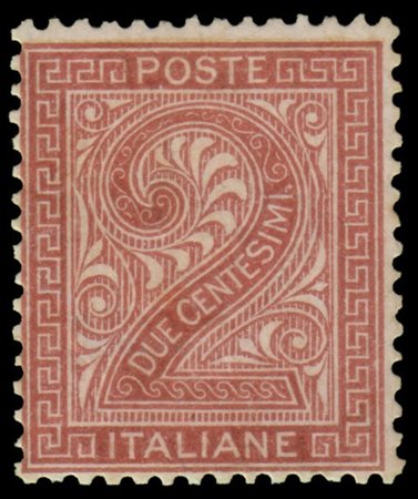 REGNO D'ITALIA 1863/1865
2c. bruno rosso, tiratura di Londra

Provenienza
Colle