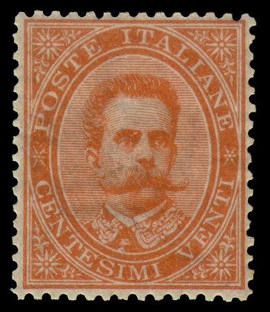 REGNO D'ITALIA 1879
20c. arancio

Provenienza
Collezione "Nimue"


Firma S. Sor