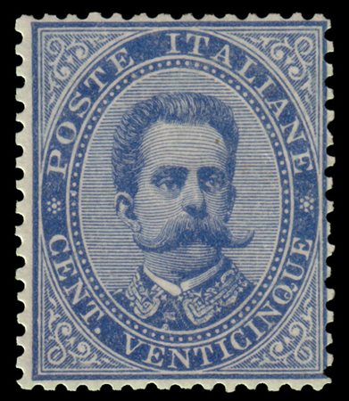 REGNO D'ITALIA 1879
25c. azzurro

Provenienza
Collezione "Nimue"


Cert. S. Sor