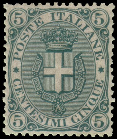 REGNO D'ITALIA 1891
5c. verde

Provenienza
Collezione "Nimue"


Cert. A. Zanari