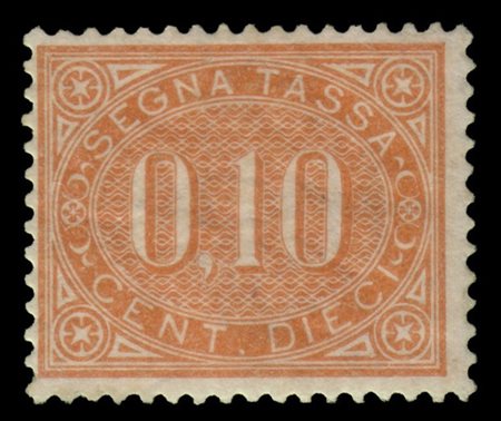 REGNO D'ITALIA 1869
Segnatasse. 10c. bruno arancio

Provenienza
Collezione "Nim