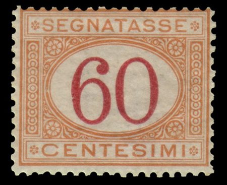 REGNO D'ITALIA 1870
Segnatasse. 60c. ocra e carminio

Provenienza
Collezione "N