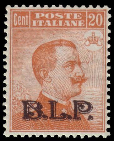 REGNO D'ITALIA 1922/1923
B.L.P. 20c. arancio, soprastampa litografica II tipo i