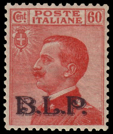 REGNO D'ITALIA 1922/1923
B.L.P. 60c. rosso, soprastampa litografica II tipo in