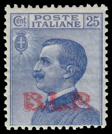 REGNO D'ITALIA 1923
Varietà B.L.P. 25c. azzurro, soprastampa tipografica III ti