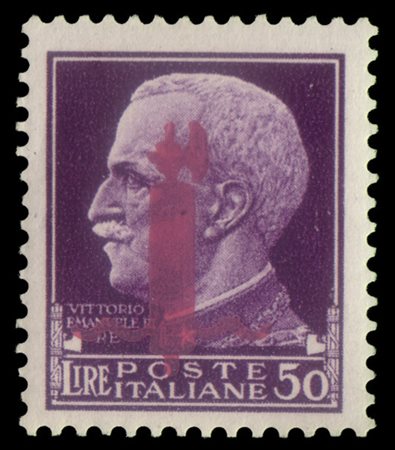 R.S.I. 1944
Tiratura di Firenze
50 lire "Fascetto", soprastampa lilla

Provenie