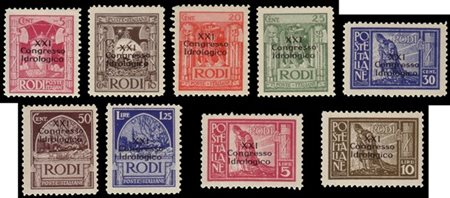 EGEO 1930
"XXI Congresso Idrologico". Serie completa di 9 valori

Provenienza
C