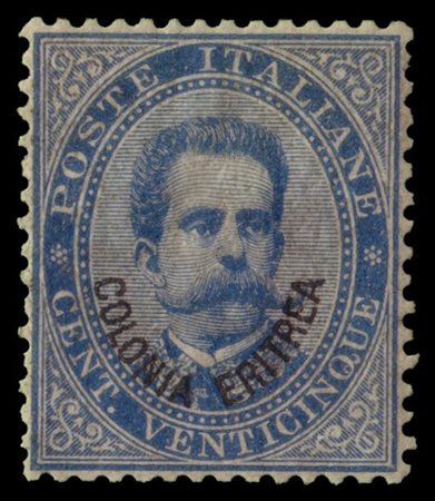 ERITREA 1893
25c. azzurro soprastampato "COLONIA ERITREA" in semicerchio

Prove