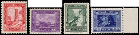 SOMALIA 1932
"Pittorica". 4 alti valori della serie D.12

Provenienza
Collezion