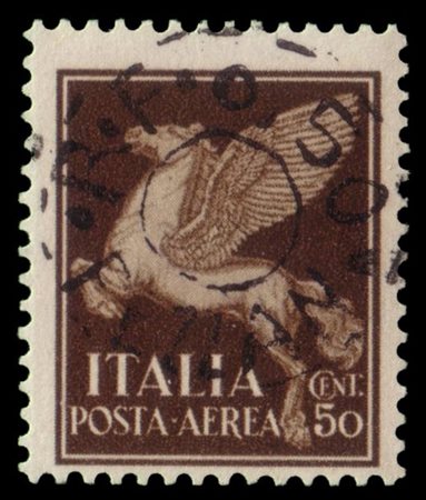 FEZZAN 1943
Occupazione francese
Posta aerea. 0,50 su 50c. bruno, soprastampa a