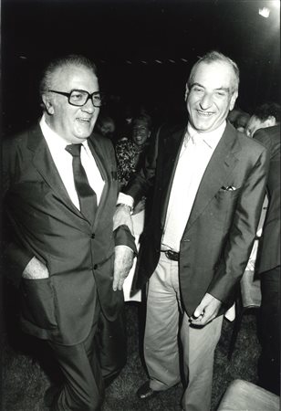 Angelo Palma - Federico Fellini and Goffredo Parise, anni 1980
