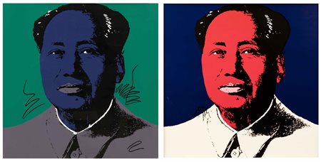 ANDY WARHOL Mao serigrafia cm 91 x 91 offset Edizione Sunday B Morning...