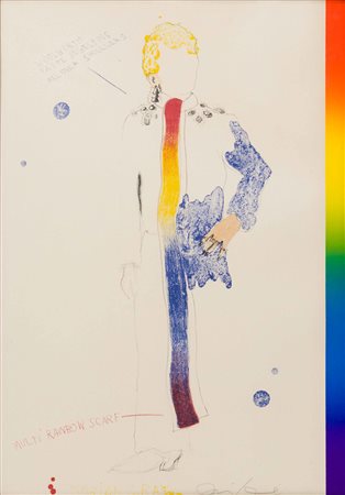 JIM DINE Ritratto di Dorian Gray 1968 serigrafia cm. 45x30 firmato in basso a...